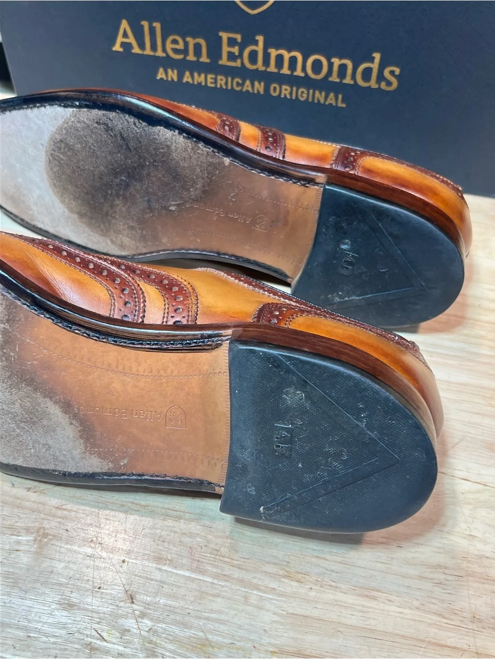 Allen Edmonds McAllister Men’s Leather Wingtip Oxfords w/ Patinas Sz11.5D  🇺🇸